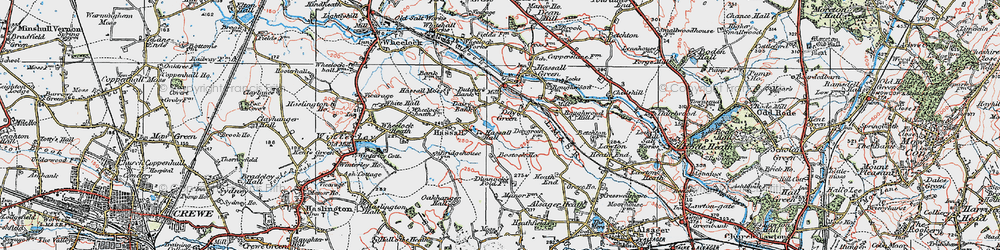 Old map of Bostock Ho in 1923