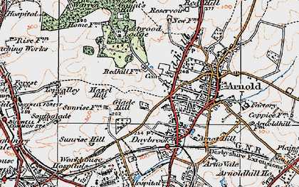 Old map of Daybrook in 1921