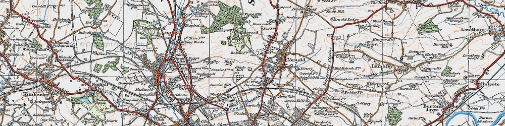 Old map of Daybrook in 1921