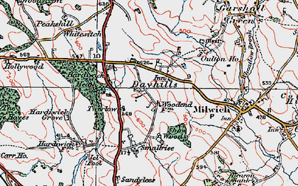 Old map of Dayhills in 1921