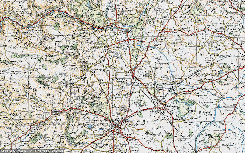 Old Map of Daywall, 1921 in 1921