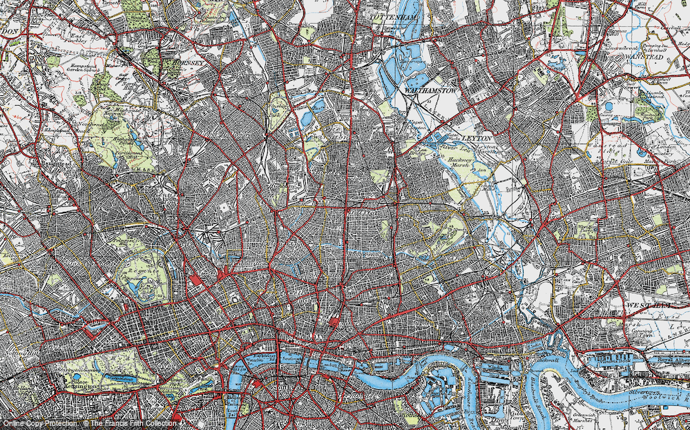 Old Map of De Beauvoir Town, 1920 in 1920