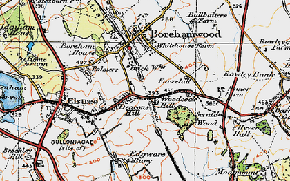 Old map of Woodcock Hill in 1920
