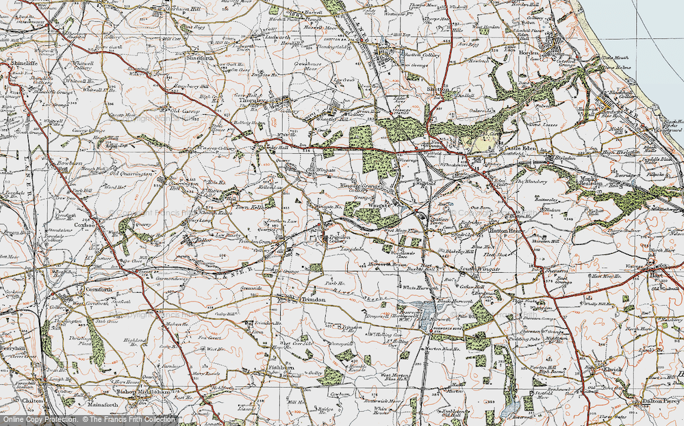 Old Map of Deaf Hill, 1925 in 1925