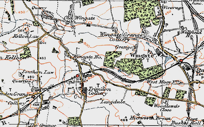 Old map of Deaf Hill in 1925