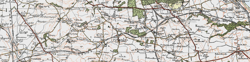 Old map of Deaf Hill in 1925