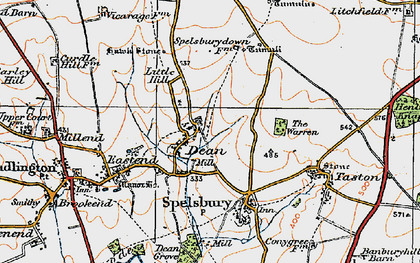 Old map of Dean in 1919