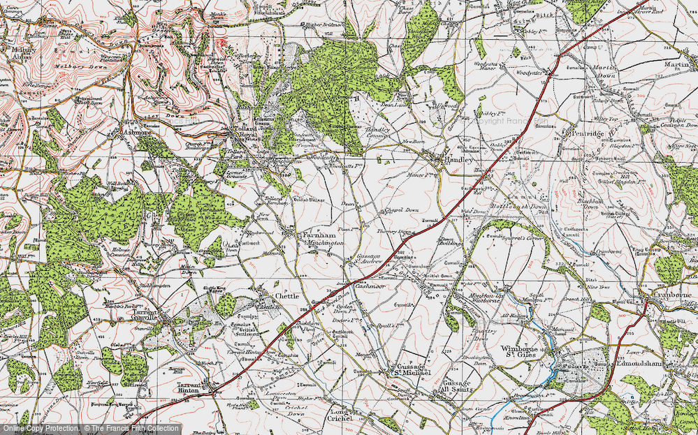 Old Map of Dean, 1919 in 1919