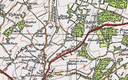 Old map of Dean in 1919