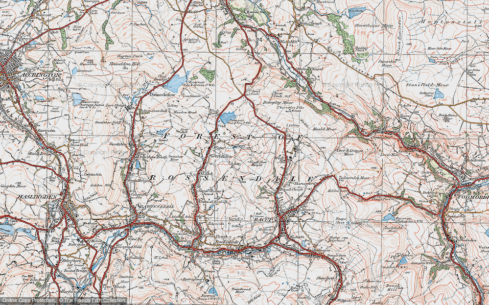 Old Map of Dean, 1924 in 1924