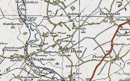 Old map of Dean in 1925
