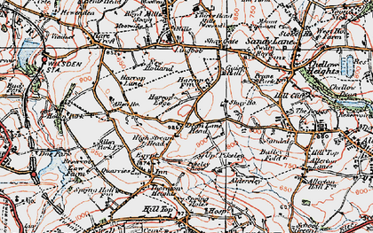 Old map of Dean Lane Head in 1925