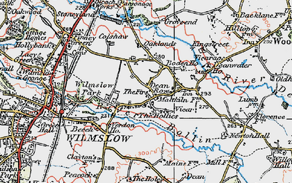 Old map of Dean Row in 1923