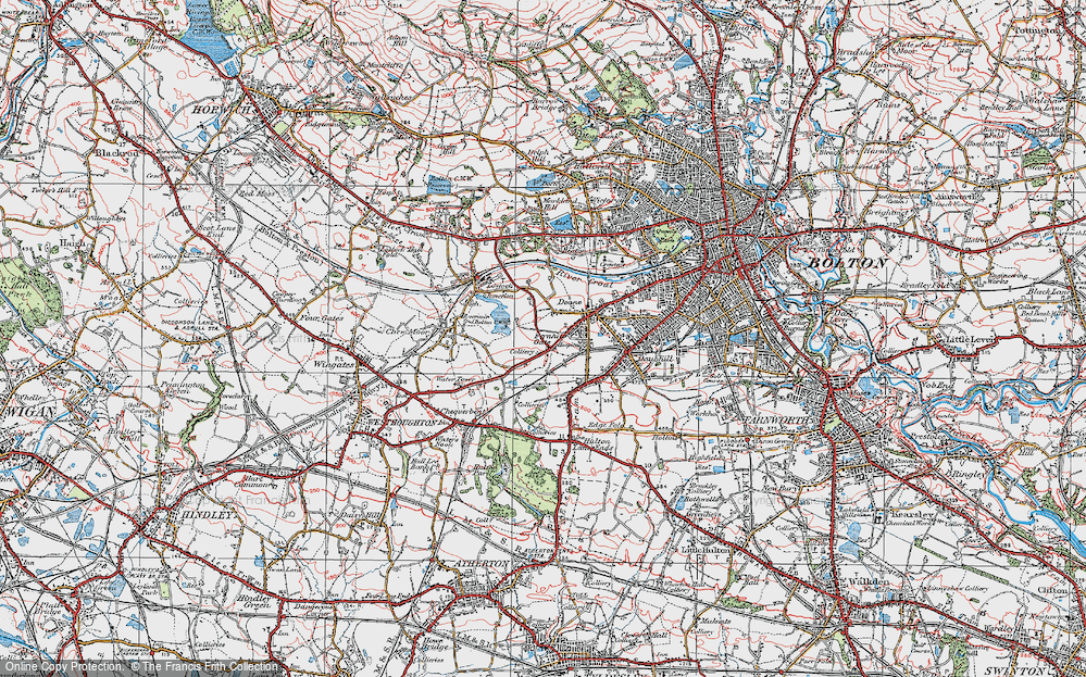 Old Map of Deane, 1924 in 1924
