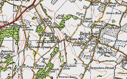 Old map of Deans Bottom in 1921