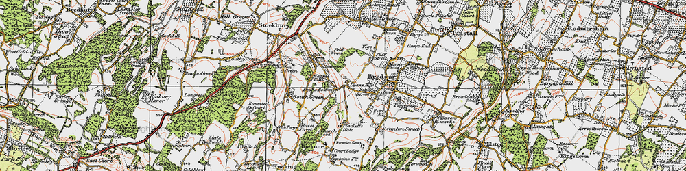 Old map of Deans Bottom in 1921