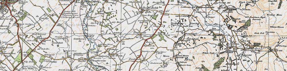 Old map of Deanscales in 1925