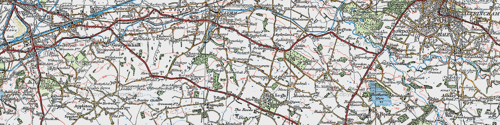 Old map of Deansgreen in 1923