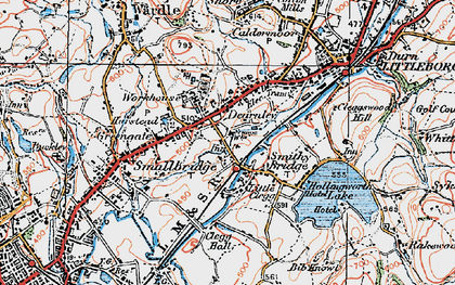 Old map of Dearnley in 1925