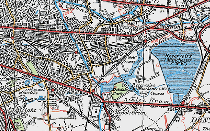 Old map of Debdale in 1924