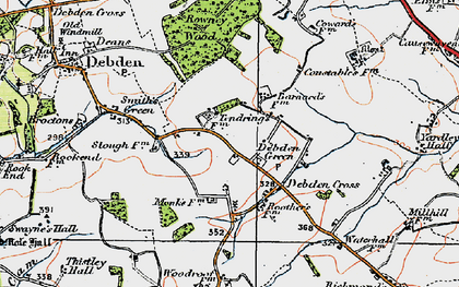Old map of Rowney Wood in 1919