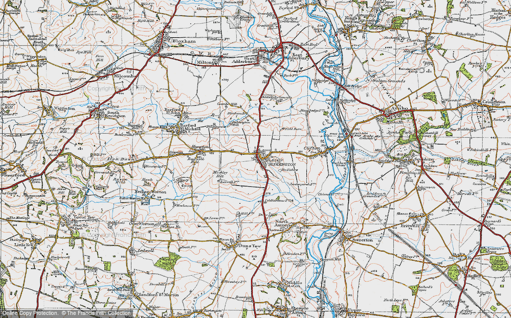 Old Map of Deddington, 1919 in 1919