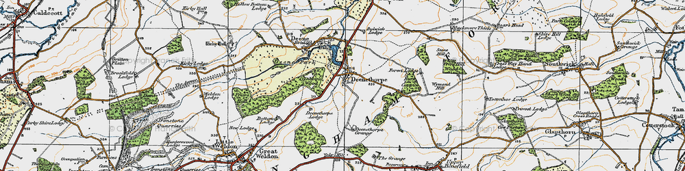 Old map of Yoke Hill in 1920