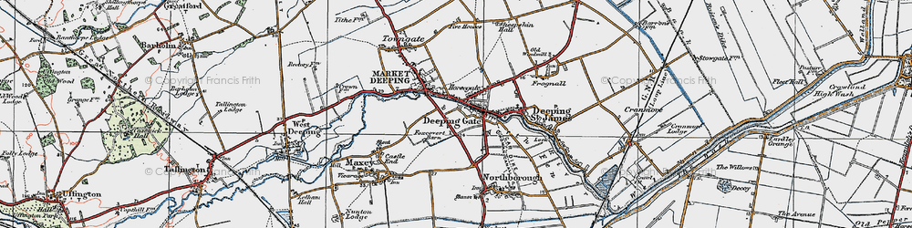 Old map of Deeping Gate in 1922