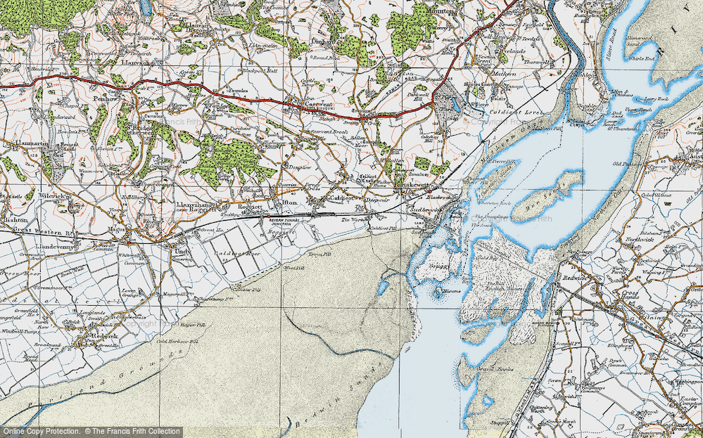 Old Map of Deepweir, 1919 in 1919