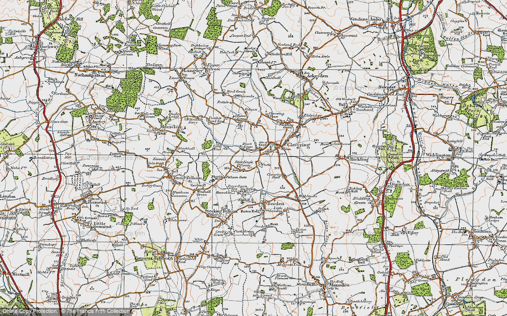 Old Map of Deer's Green, 1919 in 1919