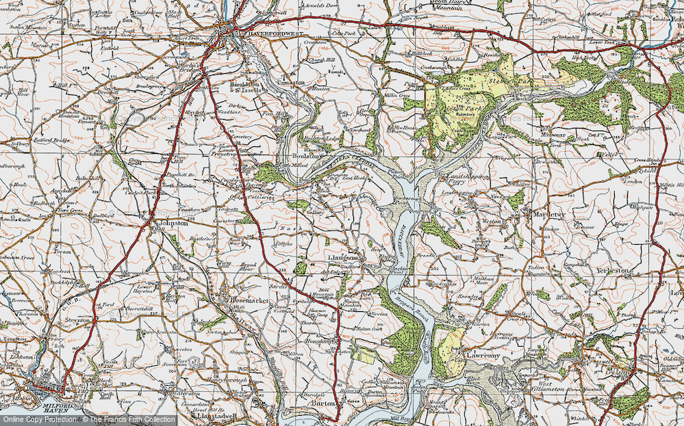 Old Map of Deerland, 1922 in 1922