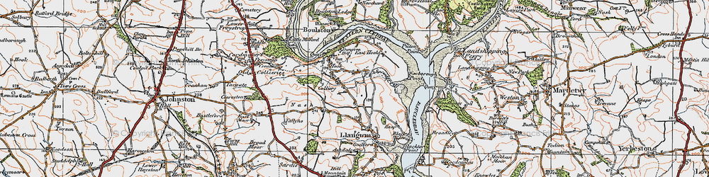 Old map of Deerland in 1922