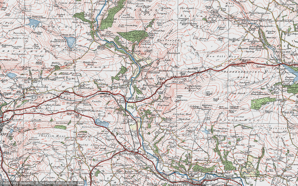 Old Map of Deerstones, 1925 in 1925