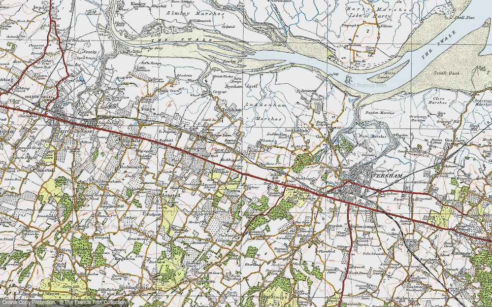 Old Map of Deerton Street, 1921 in 1921