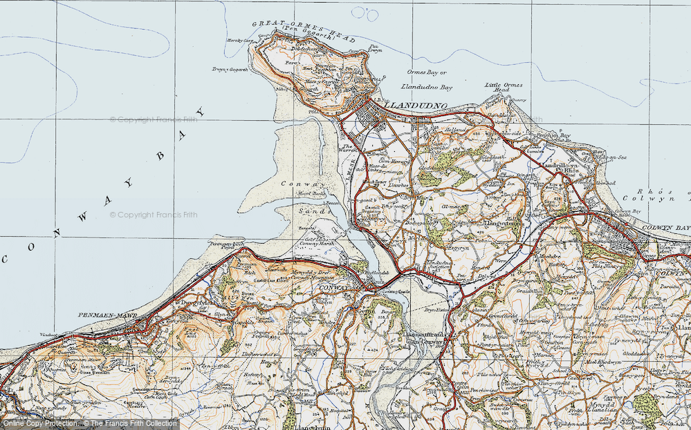Old Map of Historic Map covering Beacons, The in 1922