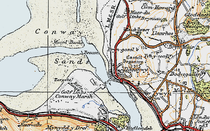 Old map of Beacons, The in 1922