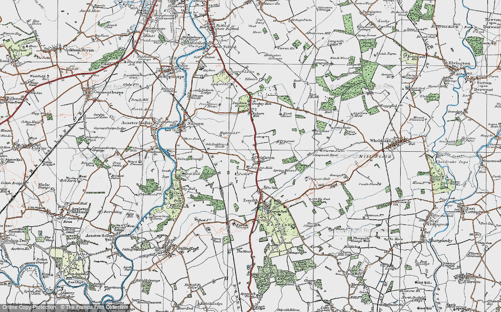 Old Map of Deighton, 1924 in 1924