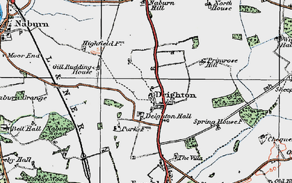 Old map of Deighton in 1924