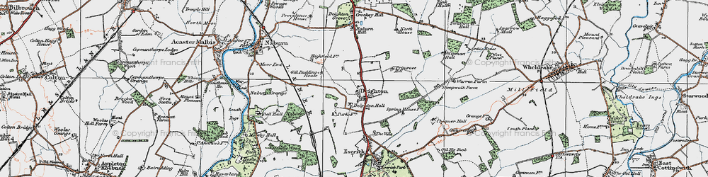 Old map of Deighton in 1924