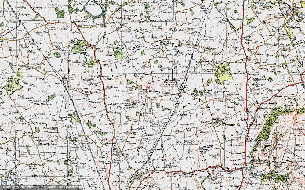 Old Map of Deighton, 1925 in 1925