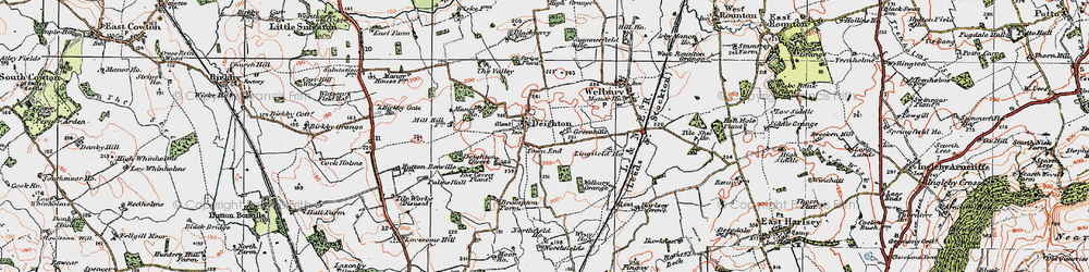 Old map of Deighton Grange in 1925