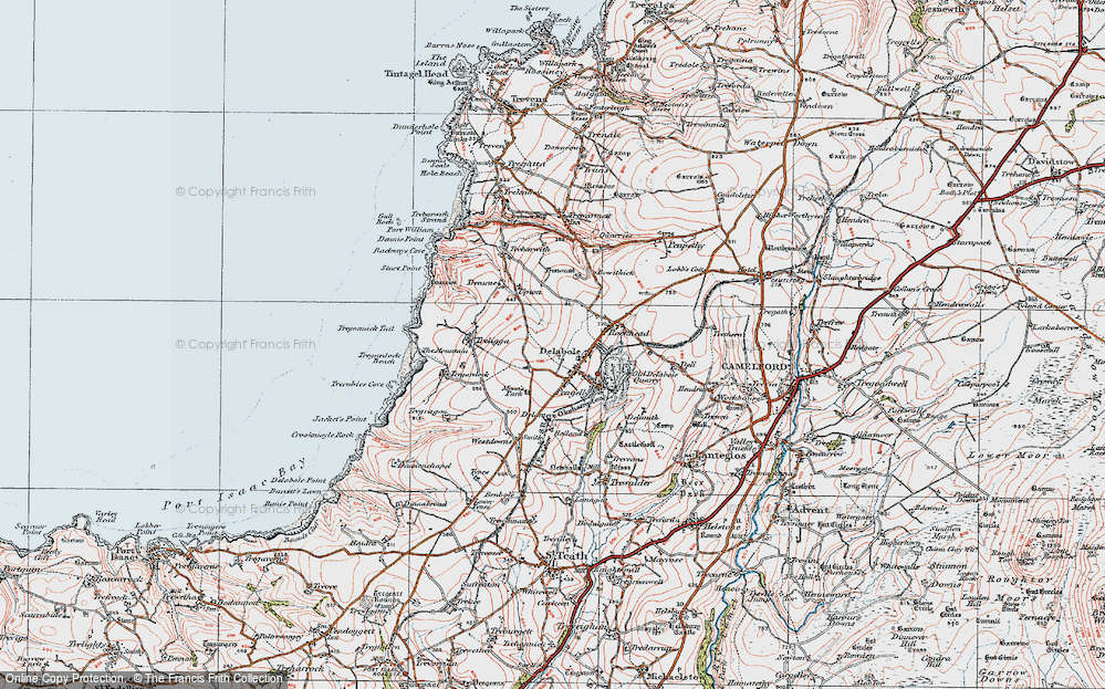 Old Map of Delabole, 1919 in 1919