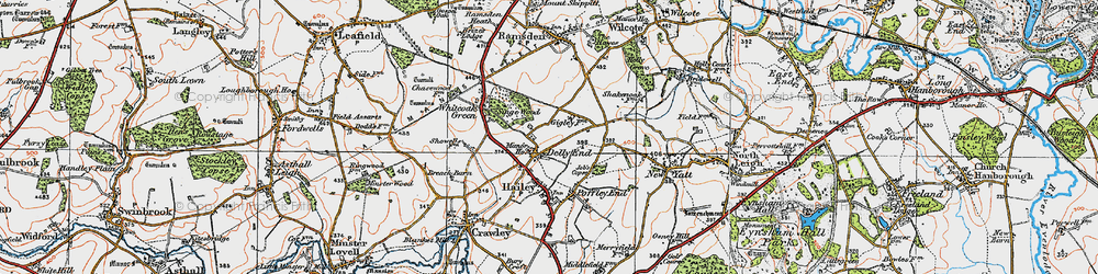 Old map of Delly End in 1919