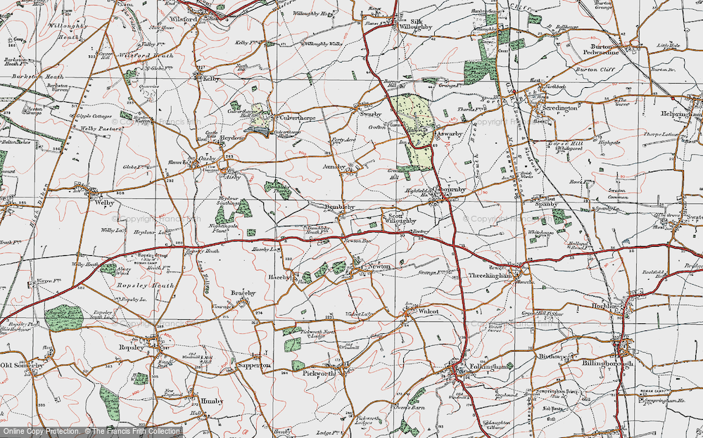 Old Map of Dembleby, 1922 in 1922
