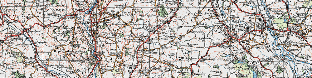 Old map of Bottlebrook Houses in 1921