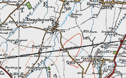 Old map of Denchworth in 1919
