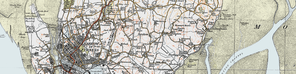 Old map of Dendron in 1924