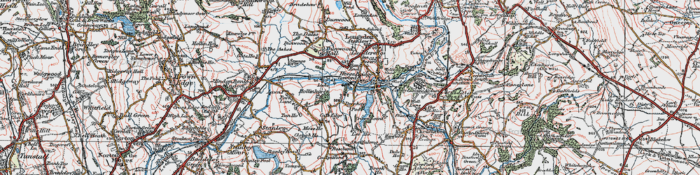 Old map of Denford in 1921