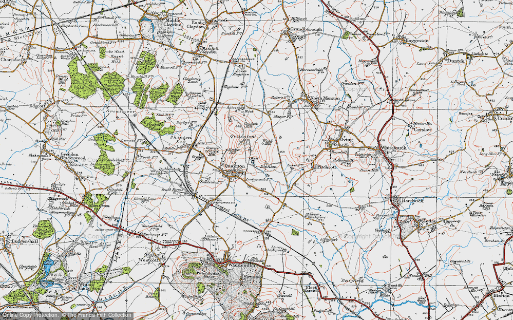 Old Map of Denham, 1919 in 1919