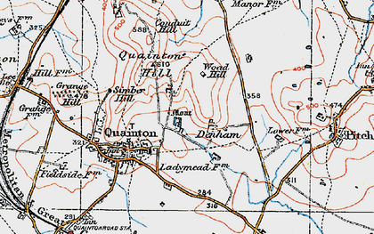 Old map of Woad Hill in 1919